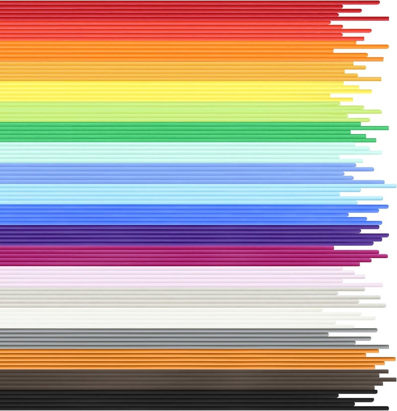 DO3D 21 Mixed Beautiful Colors 3D Pen PCL Filament Refill, Only Fit for 3Doodler Start 3D Pen, Each Strand 15cm, Each Color 5 Strands, Total 105pcs 1575cm PCL Filament Refill Pack by - Image 3